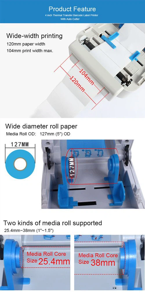 Thermal label printer ribbon_